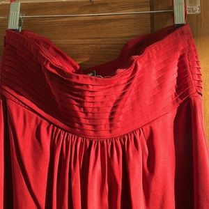 Crimson banana republic  strapless formal dress